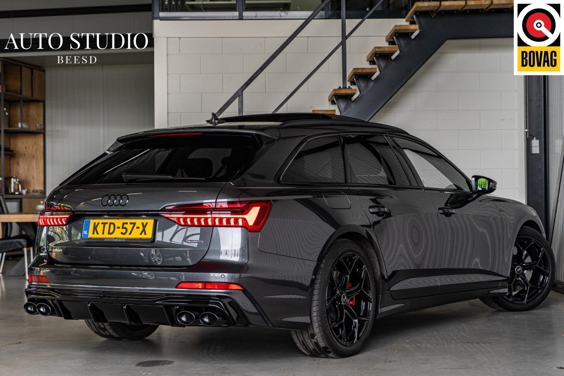 Audi A6 Avant 55 TFSI e quattro Competition S-line 367 pk |, Gebruikt, 4 cilinders, Leder en Stof, Plug-in hybride