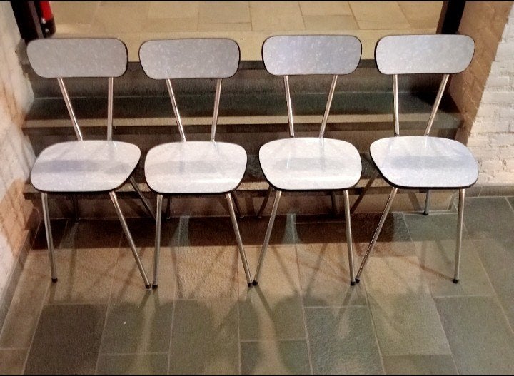 4 Formica stoelen - Vintage set, Ophalen