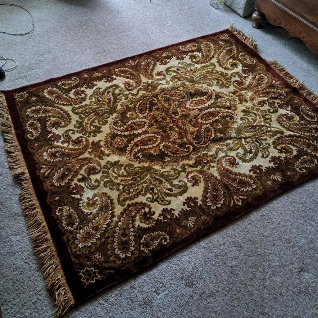 Perzisch ( tafel) kleed Vintage., Ophalen, Gebruikt, Rechthoekig