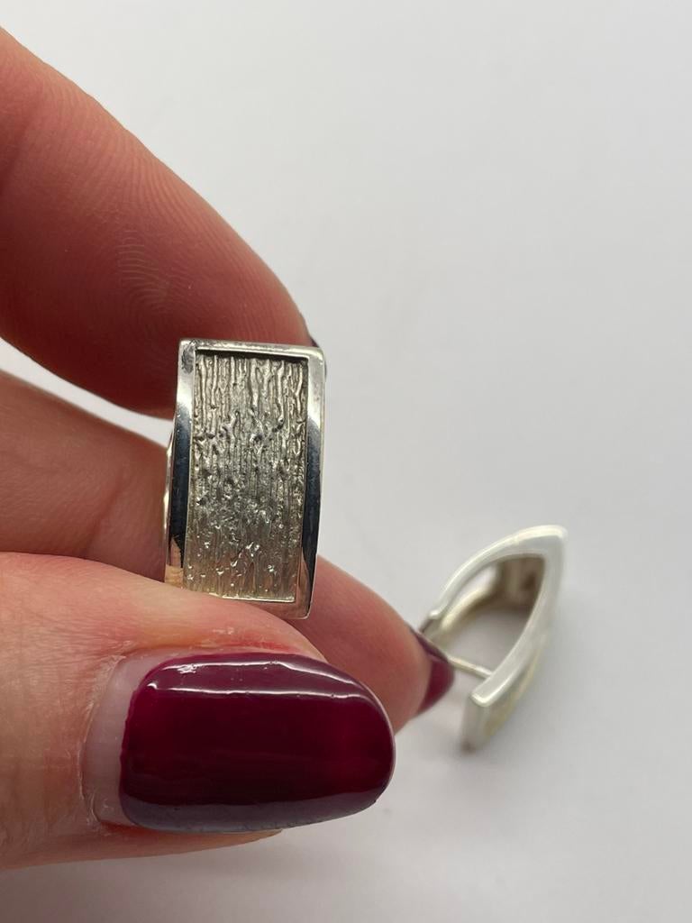 D636 Prachtige zilveren oorbellen Franz Breuning, Ophalen of Verzenden, X, Zilver, Zilver