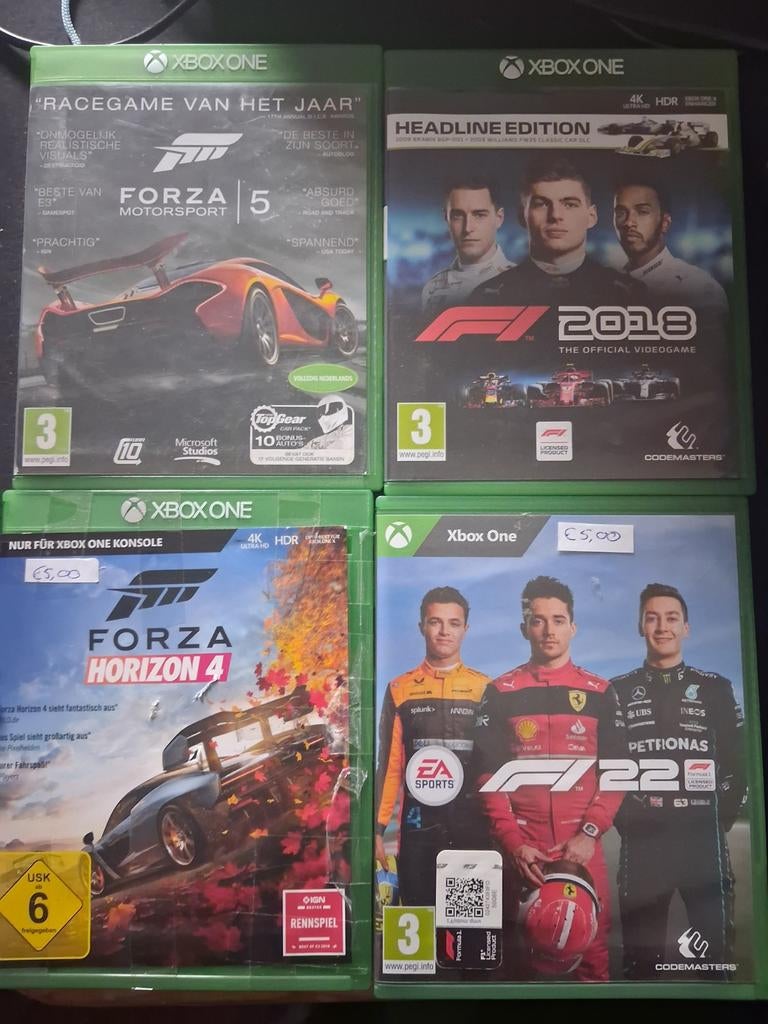 Xbox One S 1TB met 5 spellen, Spelcomputers en Games, Ophalen, 1 speler, Racen en Vliegen, Zo goed als nieuw