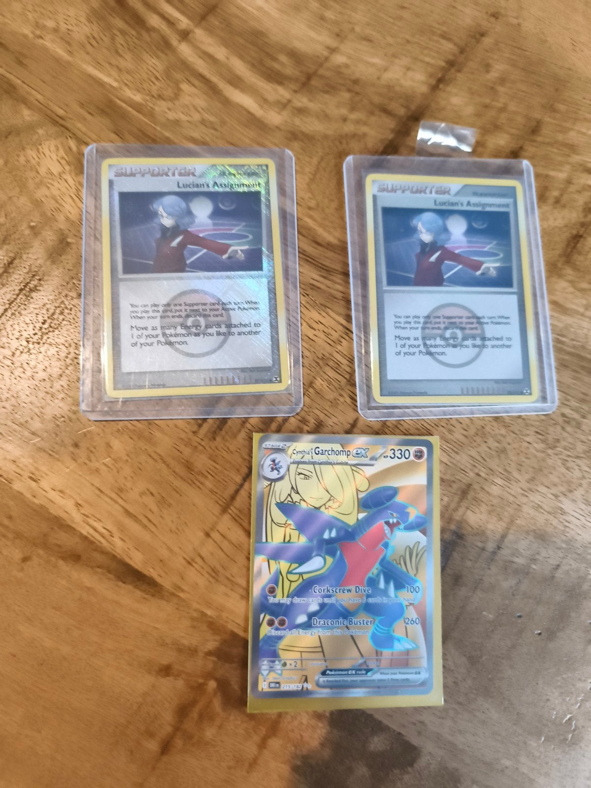 Pokémon TCG: Lucian's Assignment & Garchomp EX Kaarten, Ophalen of Verzenden, Gebruikt, Meerdere kaarten, Foil