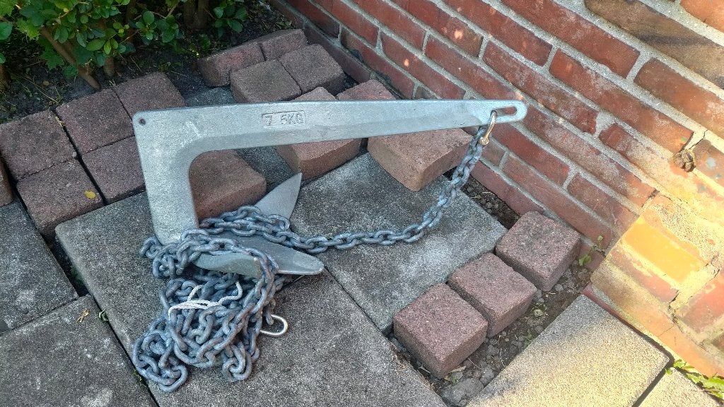 7,5 kg Anker, Watersport en Boten, Bootonderdelen, Ophalen, Zo goed als nieuw, Ankeren en Afmeren, Zeilboot of Motorboot