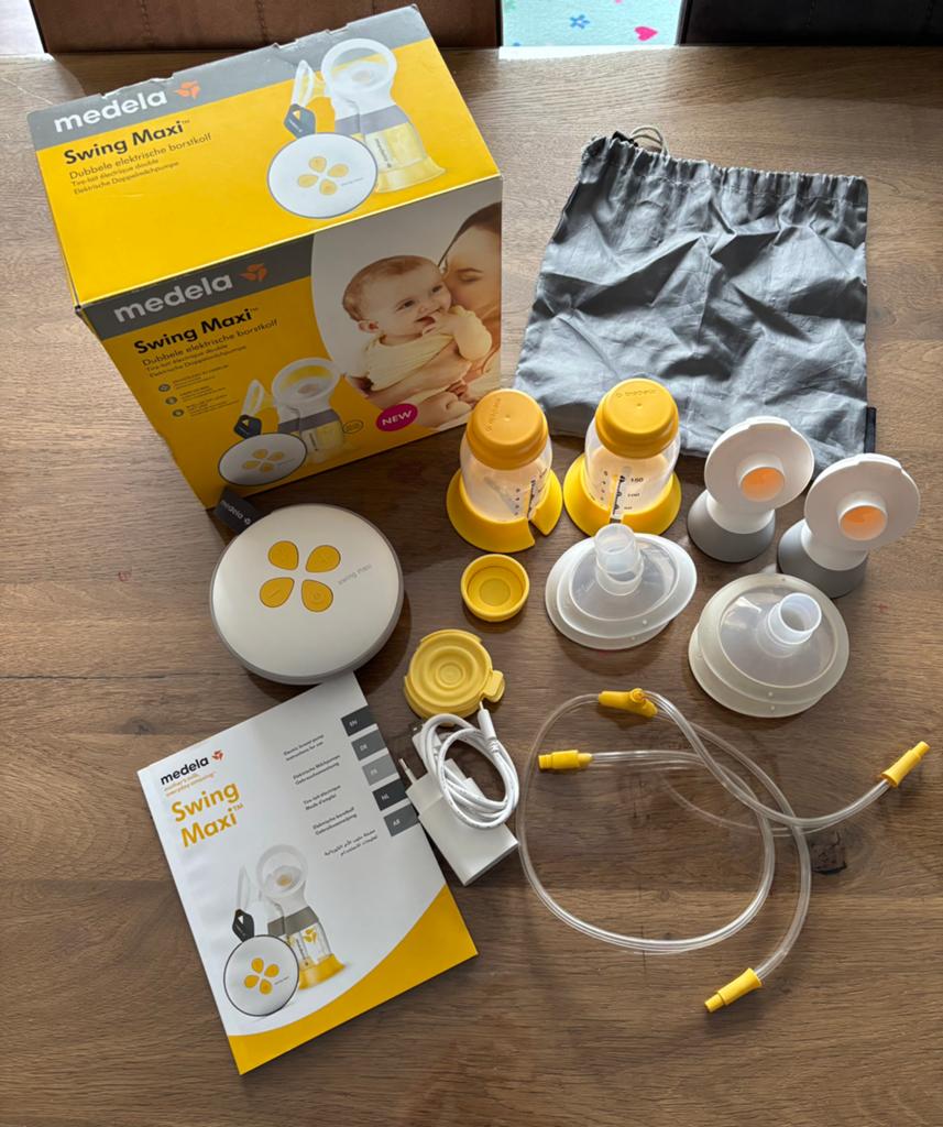 Medela swing maxi dubbele elektrische borstkolf, Ophalen of Verzenden, Zo goed als nieuw, Borstkolf