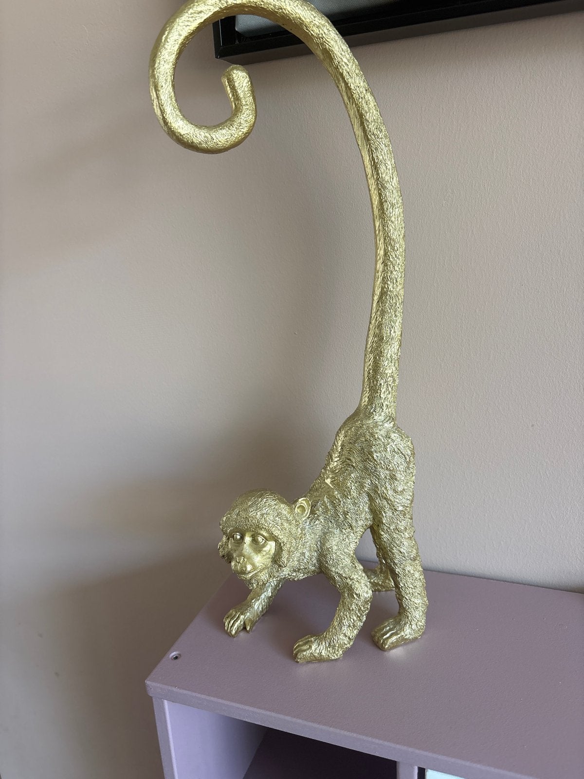 Gouden decoratie: aap, uil en eekhoorn beeldjes, Ophalen, Overige materialen, Zo goed als nieuw, Goud
