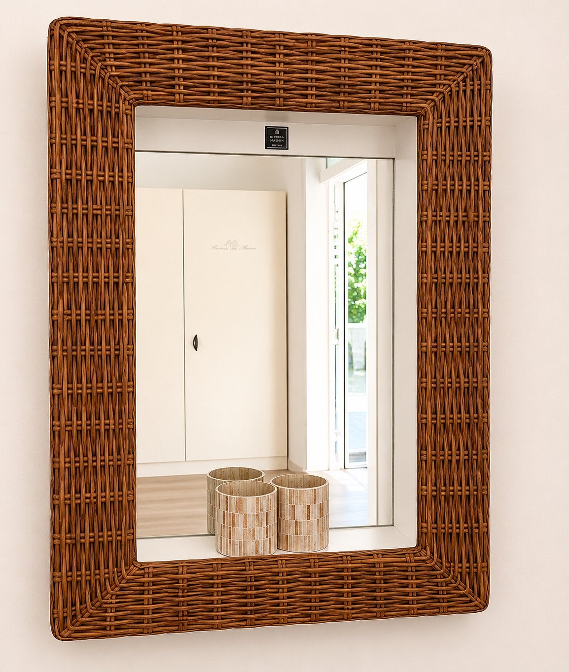 Grote Riviera Maison spiegel - 87x62 cm, Huis en Inrichting, Woonaccessoires | Spiegels, Ophalen, Zo goed als nieuw, Rechthoekig