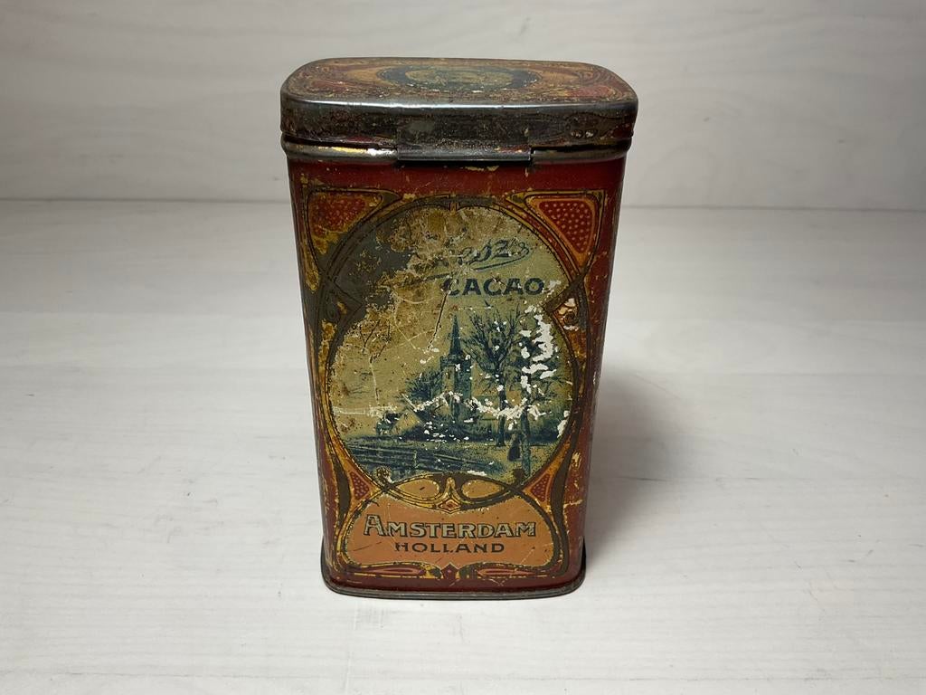Sickesz Cocoa Amsterdam blikje afmetingen 8 x 6 x 13,5 cm, Ophalen of Verzenden, Zo goed als nieuw, Overige