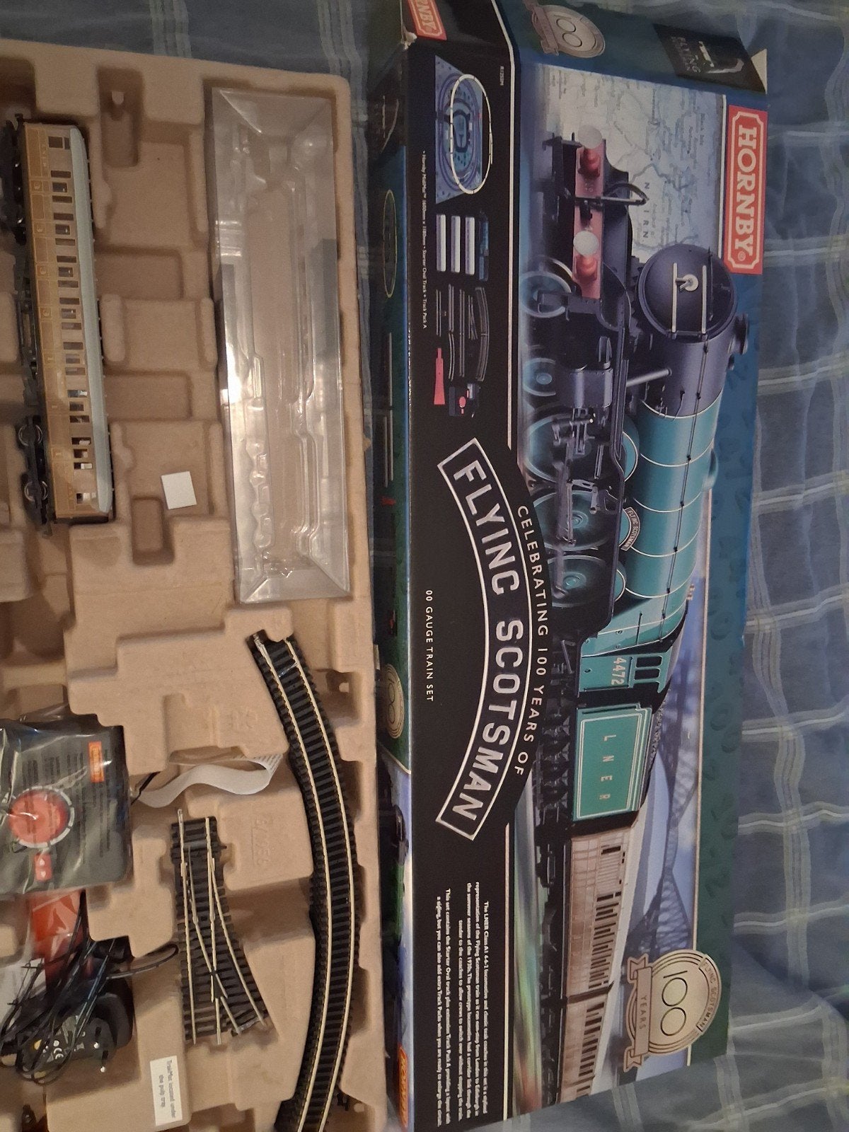 Hornby Flying Scotsman - Spoor, transformator en wagon, Ophalen of Verzenden