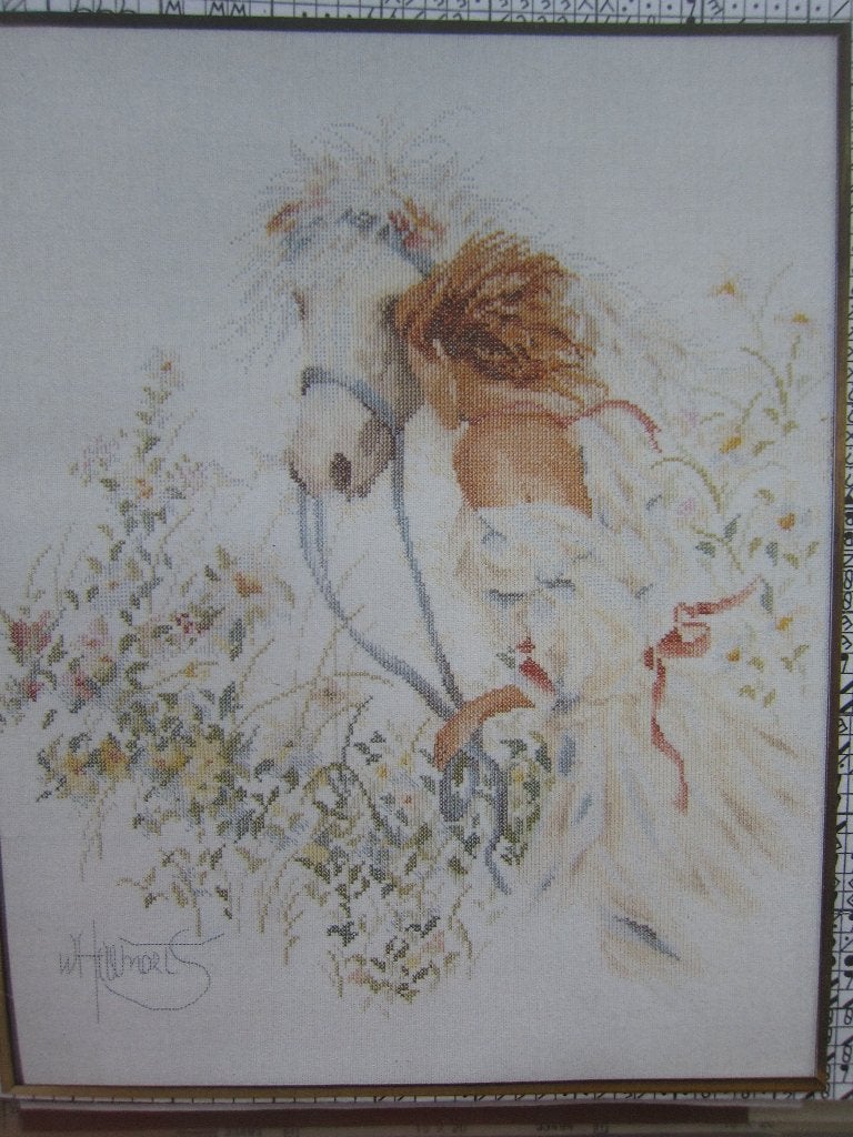 borduurpatroon "Dame met paard"  EN NOG EEN VARIA, Ophalen of Verzenden, Zo goed als nieuw, Handborduren, Patroon