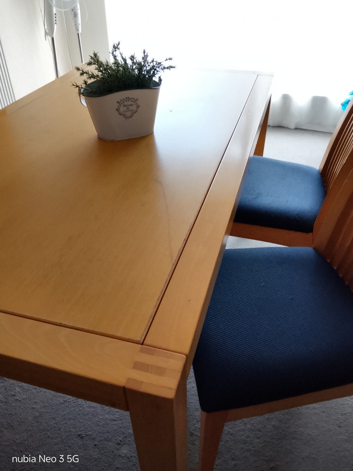 gezellige eethoek Massief hout 4  stoelen, Ophalen, Gebruikt, 100 tot 150 cm, 50 tot 100 cm