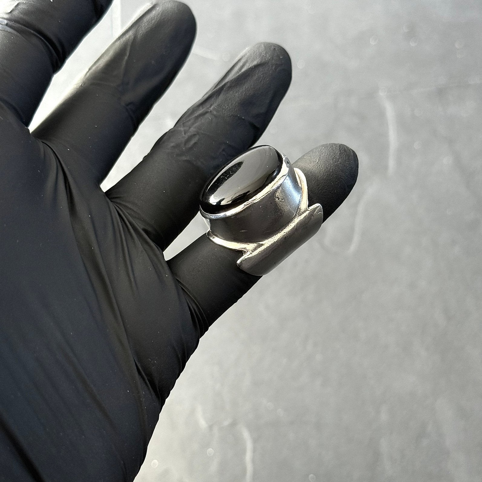Vintage stone edelsteen ring, Ophalen of Verzenden, Zo goed als nieuw, 17 tot 18, Dame
