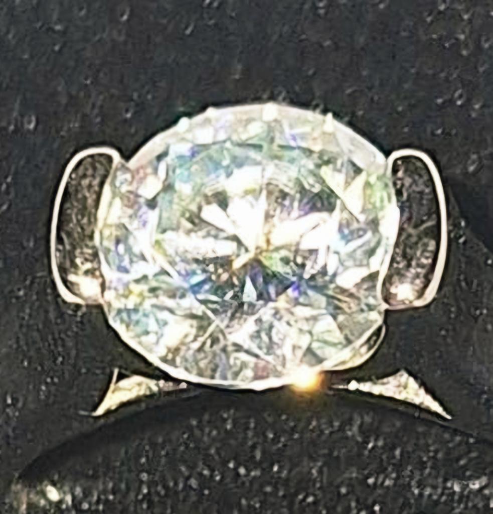 3kt moissanite s925 solitaire zilveren ring., Nieuw, Ophalen of Verzenden, Dame, Zilver