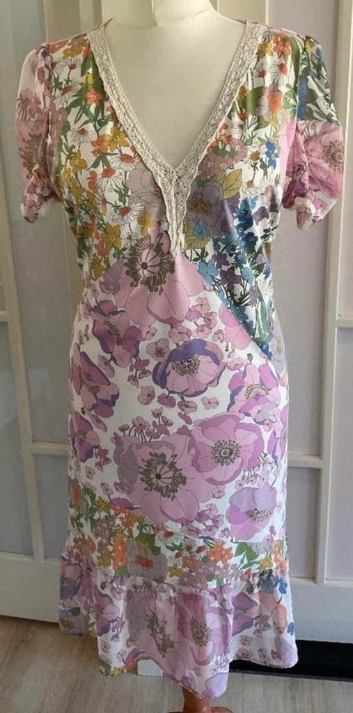 K-design jurk in travelstof met onderjurkje XXL, Overige kleuren, Maat 46/48 (XL) of groter, Ophalen of Verzenden, Zo goed als nieuw
