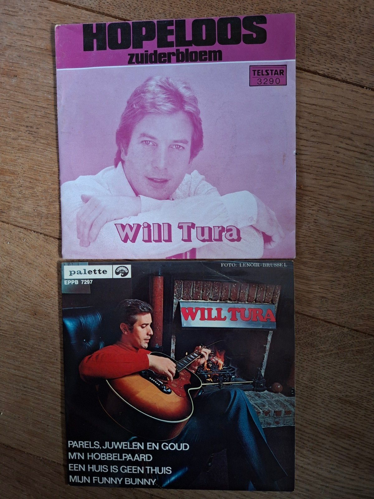 Will Tura - 2 vinyl singles: Hopeloos en Parels,, Ophalen of Verzenden, Gebruikt, Nederlandstalig