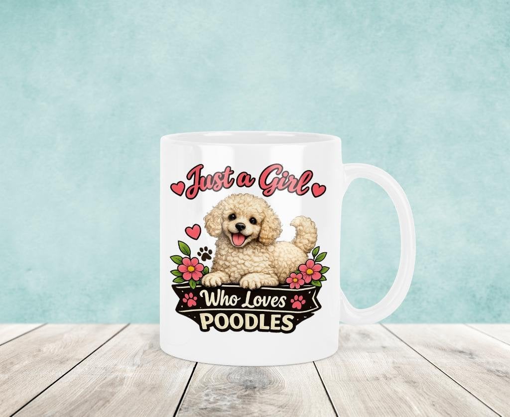 Just a Girl Who Loves Poodles - Poedel Mok, Verzenden, Keramiek, Nieuw, Overige stijlen