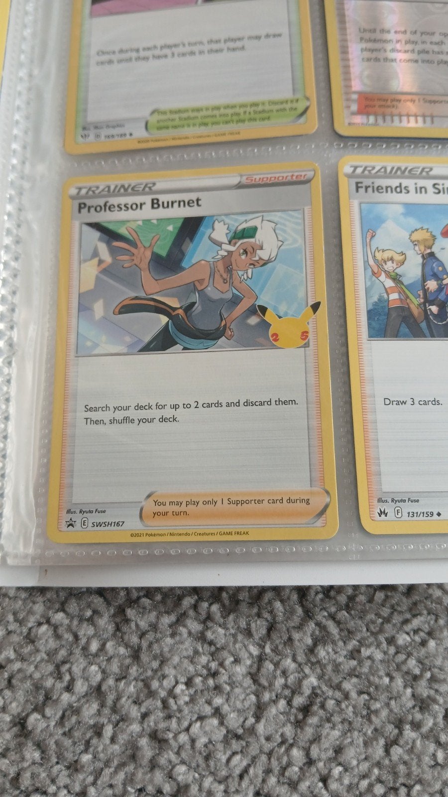 Pokémon Kaarten: Zamazenta V, Professor Burnet, Professor's, Hobby en Vrije tijd, Verzamelkaartspellen | Pokémon, Ophalen, Zo goed als nieuw