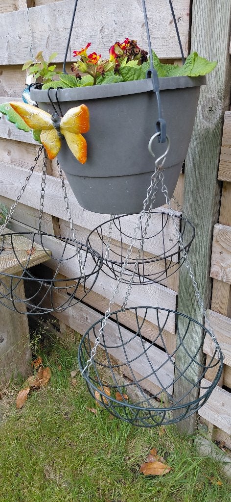 Diverse hanging baskets zonder inlegvel, Tuin en Terras, Bloembakken en Plantenbakken, Zo goed als nieuw, Metaal, Balkon, Tuin