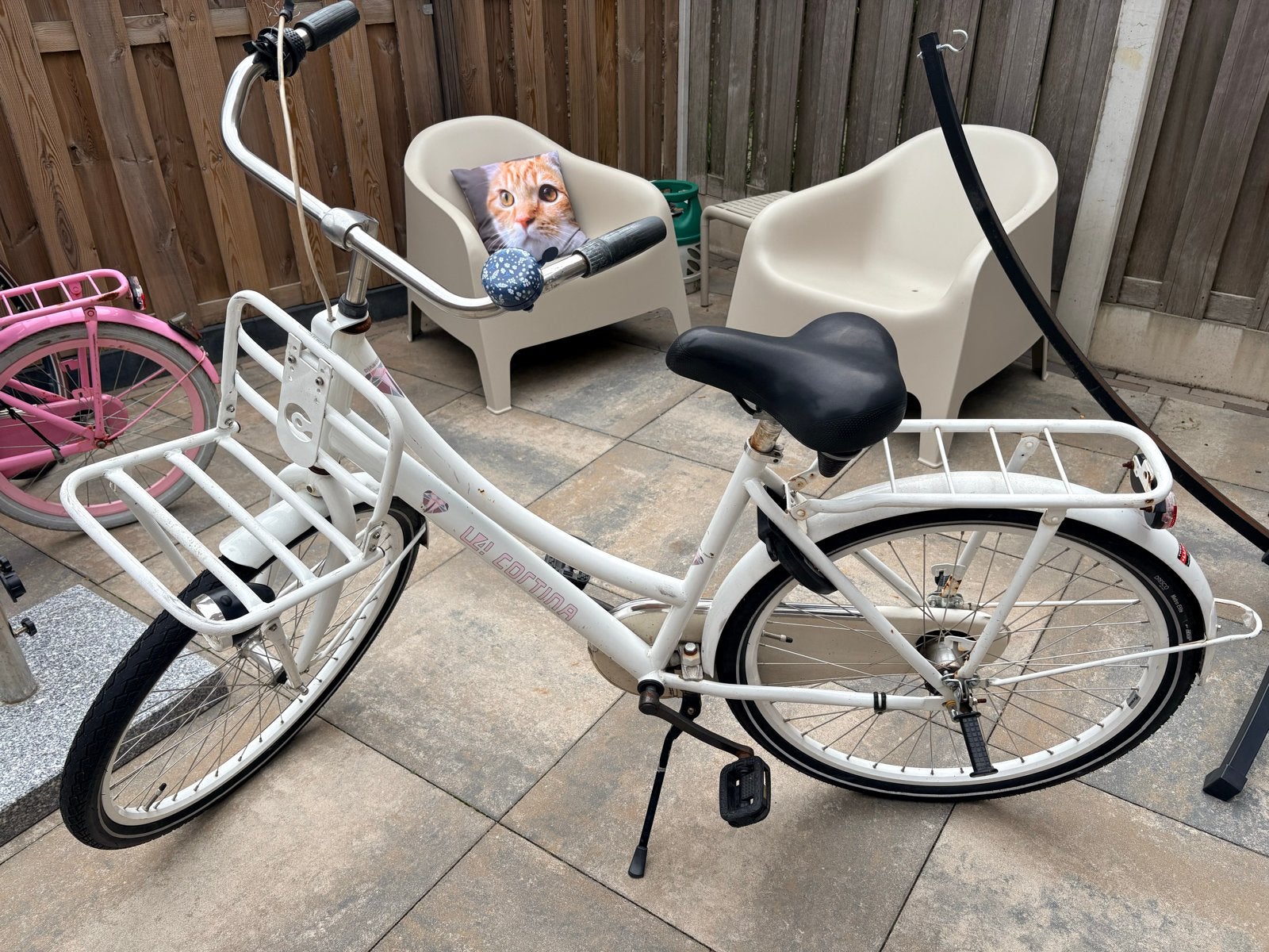 Witte Cortina meisjesfiets 24 inch - versnelling defect, Ophalen of Verzenden, Gebruikt, Terugtraprem, 20 inch of meer
