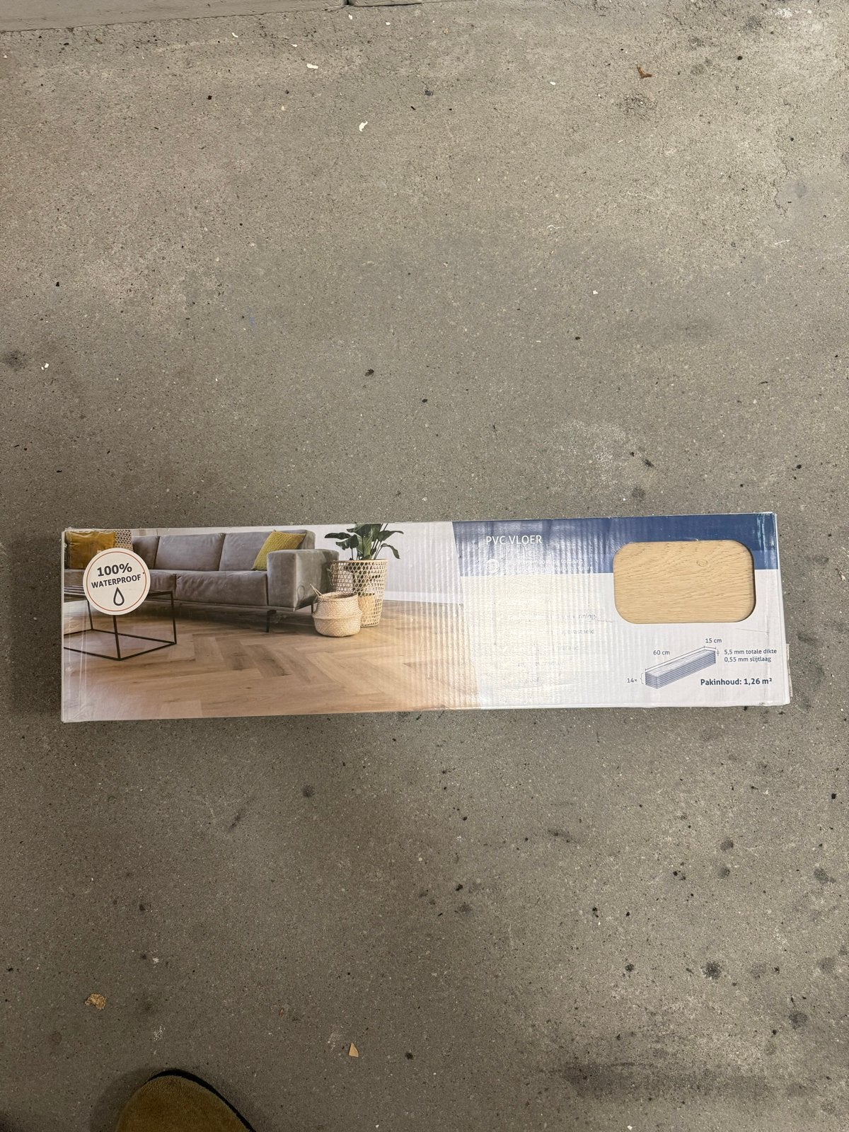 Nieuwe PVC Vloer - 1,26 m² per pak, Kunststof, 50 tot 150 cm, Overige typen, Nieuw