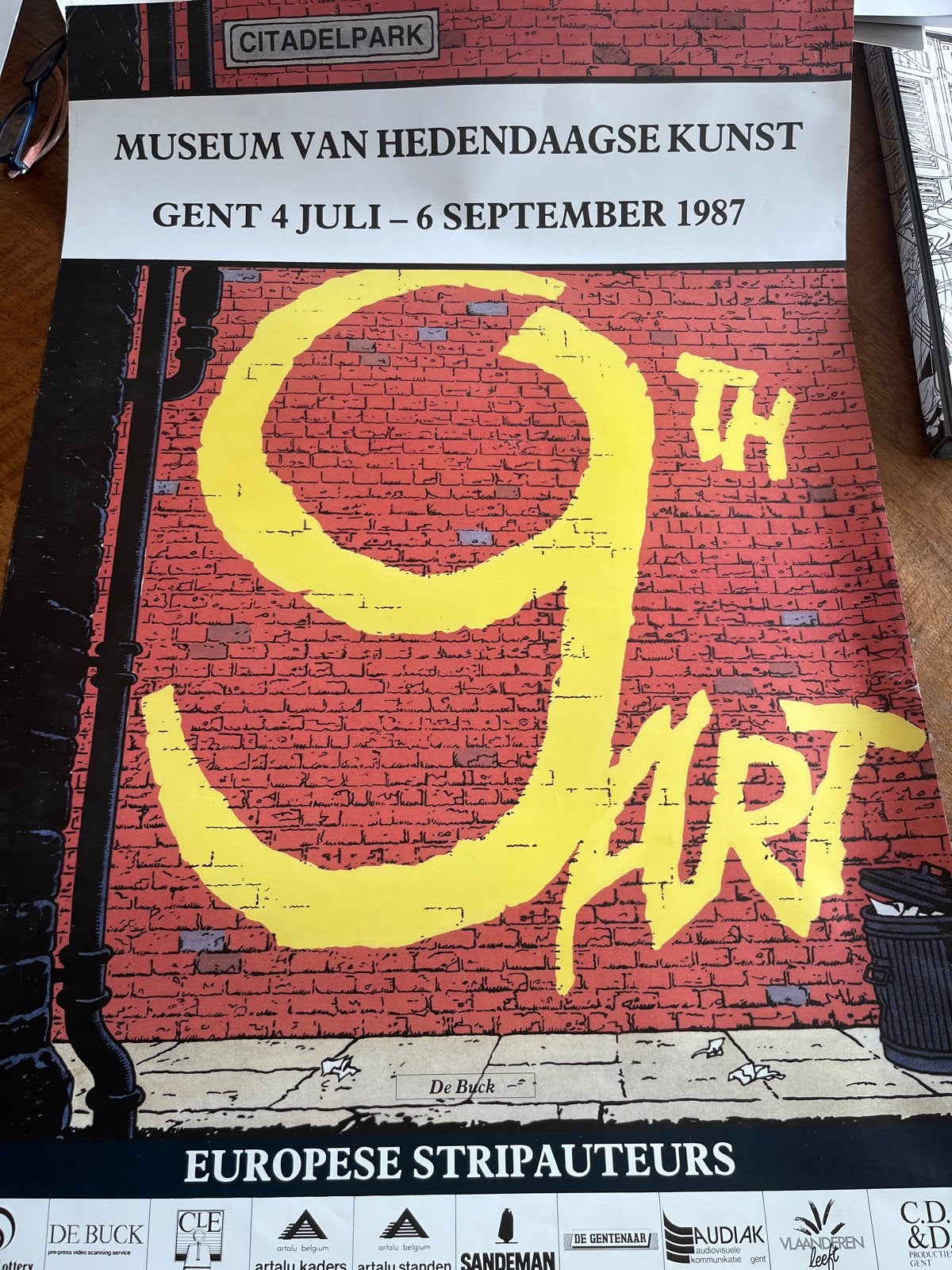 9th Art Europese Stripauteurs Tentoonstelling Poster, Eén stripboek, Ophalen, Gelezen