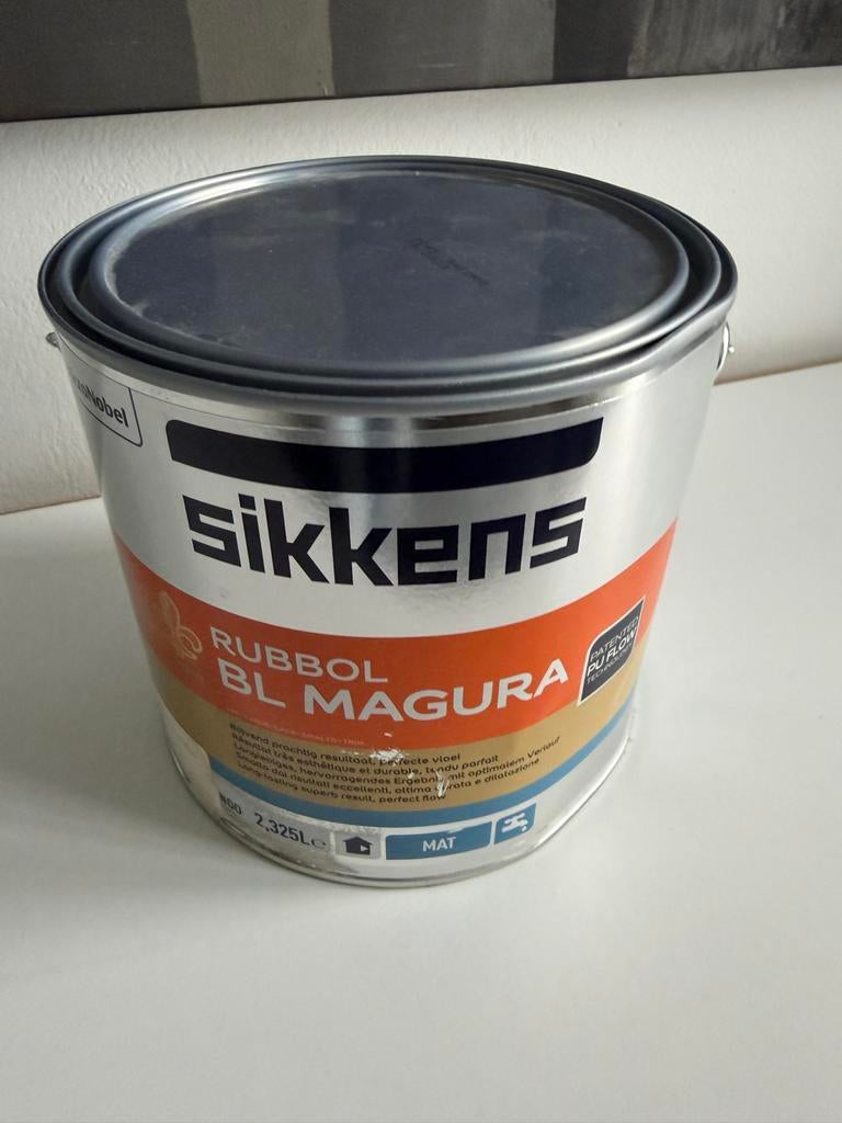Sikkens Rubbol BL Magura Mat Zwart Grijs 2.325L, Doe-het-zelf en Verbouw, Verf, Beits en Lak, Nieuw, Ophalen of Verzenden, Lak