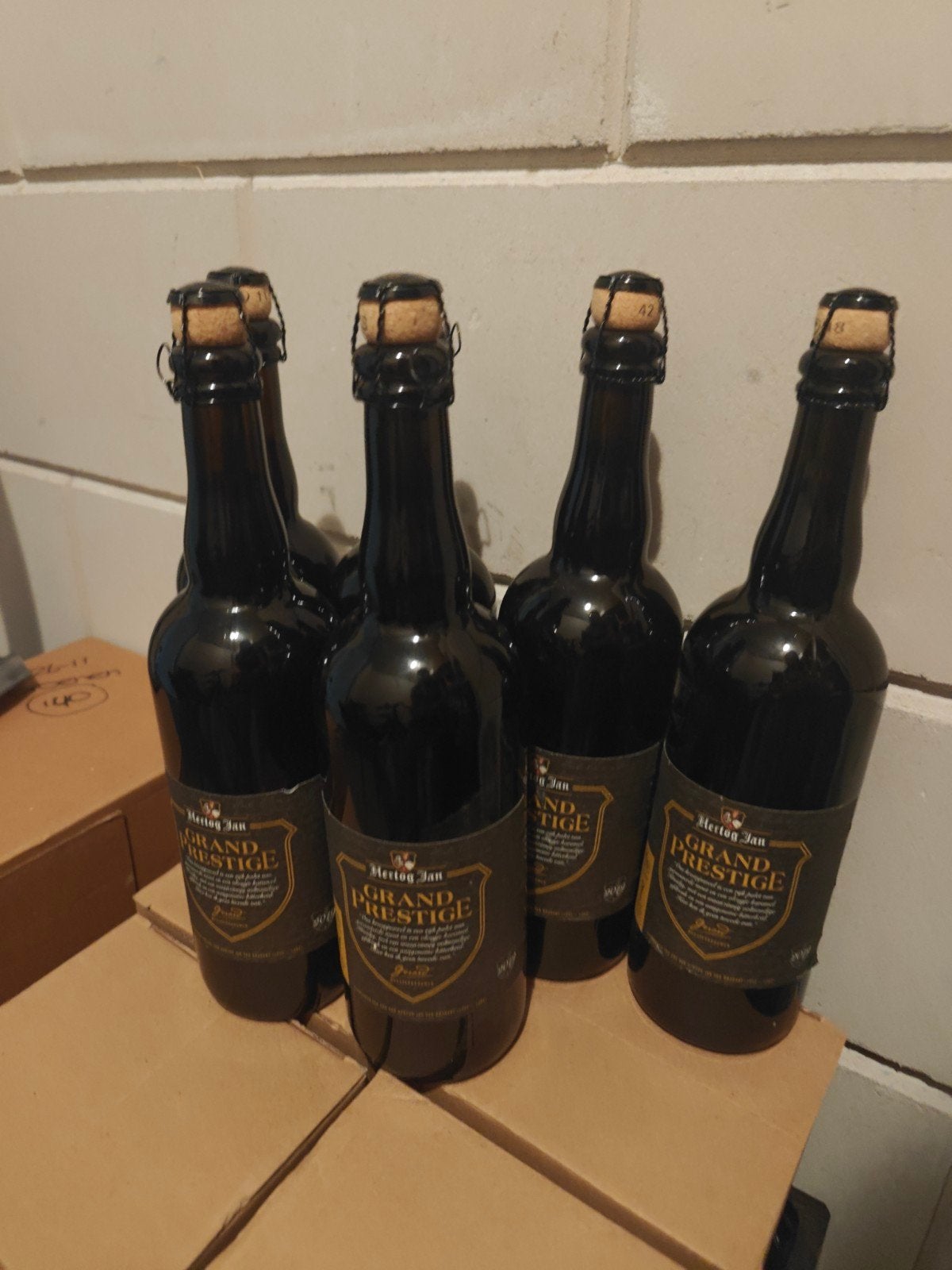 6x Grand Prestige 2019, Verzamelen, Biermerken, Ophalen of Verzenden, Nieuw, Flesje(s), Hertog Jan