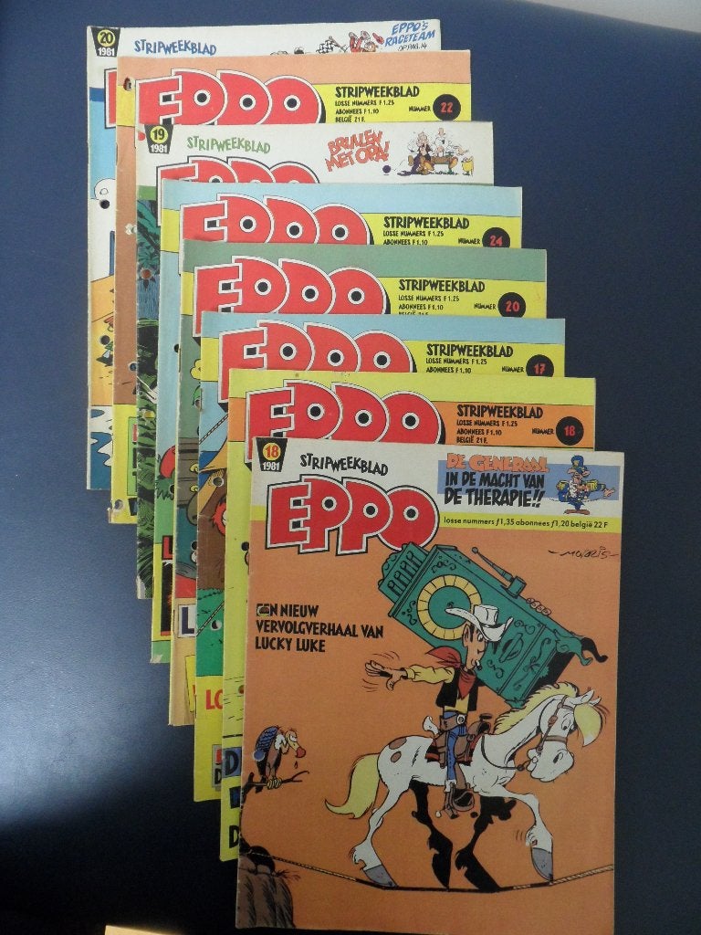 Eppo en Sjors en Sjimmie. Weekbladen., Boeken, Meerdere stripboeken, Ophalen of Verzenden, Gelezen
