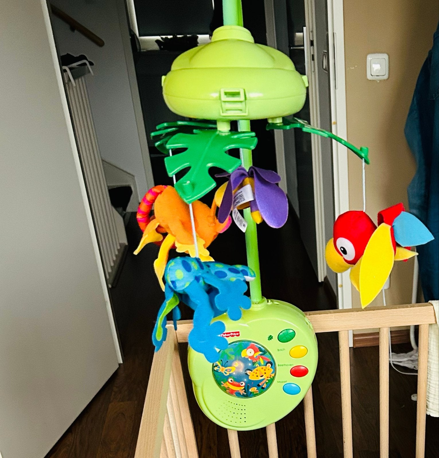 Fisher-Price Woudvriendjes Mobiel voor Ledikant, Ophalen, Gebruikt, Mobiel, Met licht