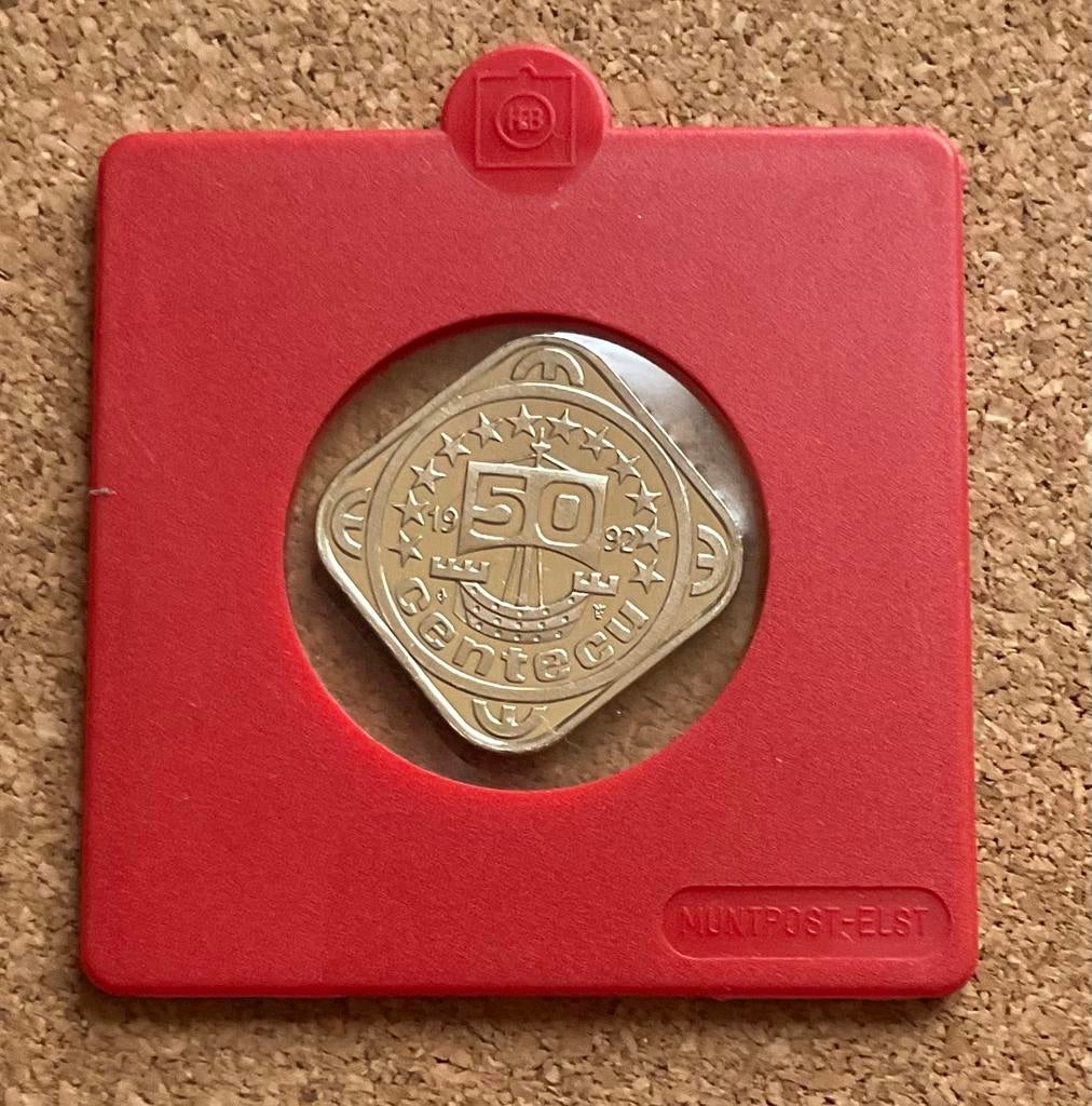 Penning - Nederland 50 Centecu 1992., Ophalen of Verzenden, Overige materialen, Nederland