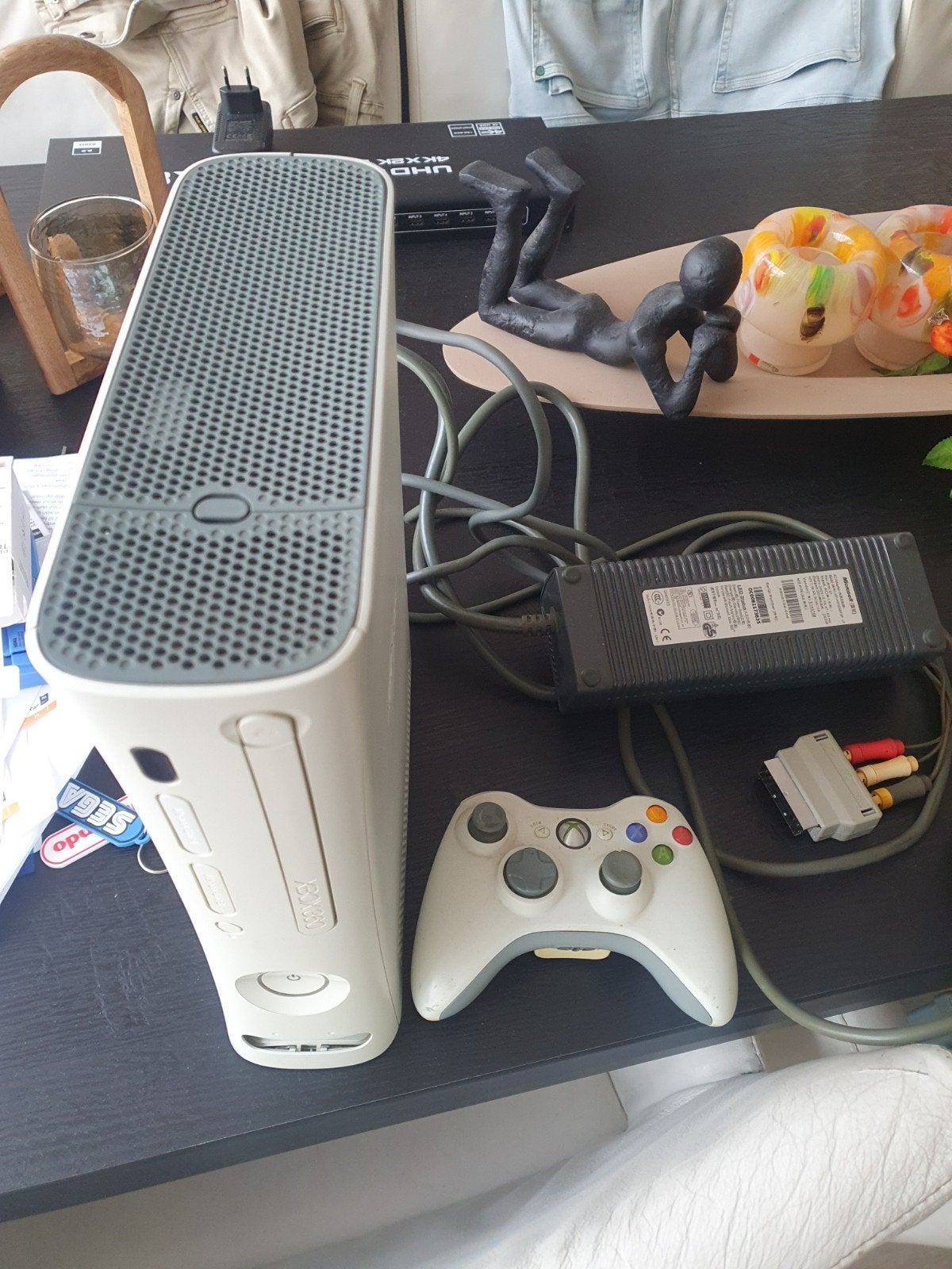 x box 360 + 5 spellen, Spelcomputers en Games, Ophalen, Gebruikt, 250 GB, Met 1 controller