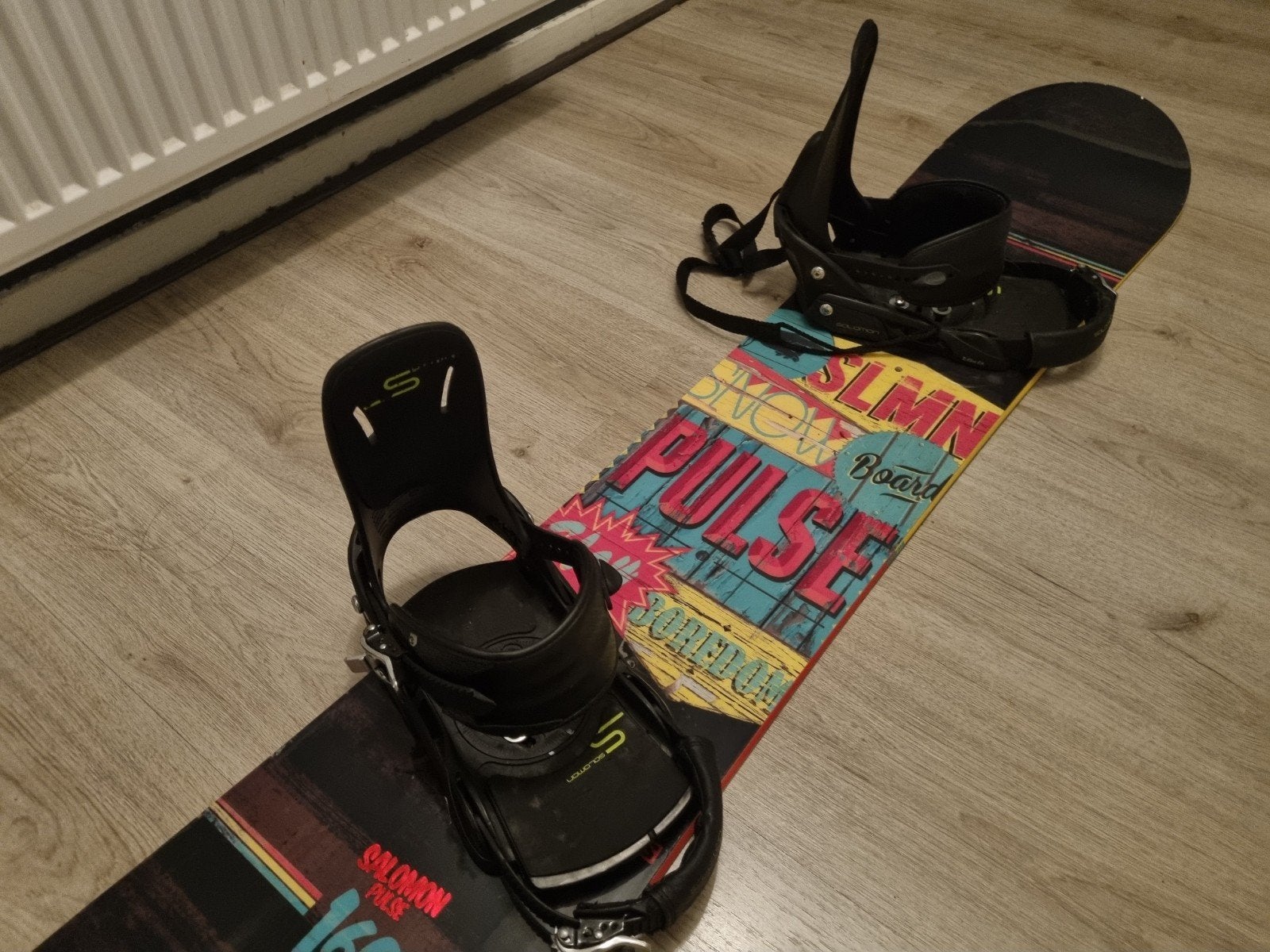 SALOMON PULSE 160 SNOWBOARD + SALOMON FORCE BINDINGEN MAAT L, Sport en Fitness, Gebruikt, Salomon, Board, Ophalen of Verzenden