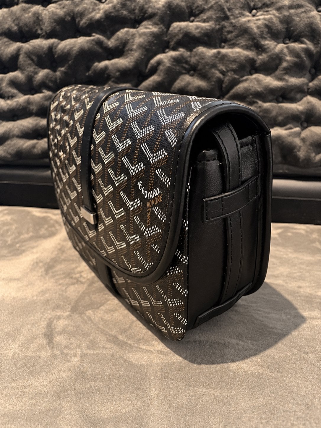 Goyard Belvédère MM Bag Schoudertasje Zwart/Bruin, Ophalen of Verzenden, Zo goed als nieuw, Zwart, Schoudertasje
