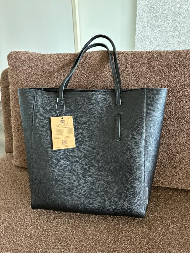 Zwarte leren tas van het merk Fred de la Bretoniere, Ophalen, Nieuw, Zwart, Overige typen