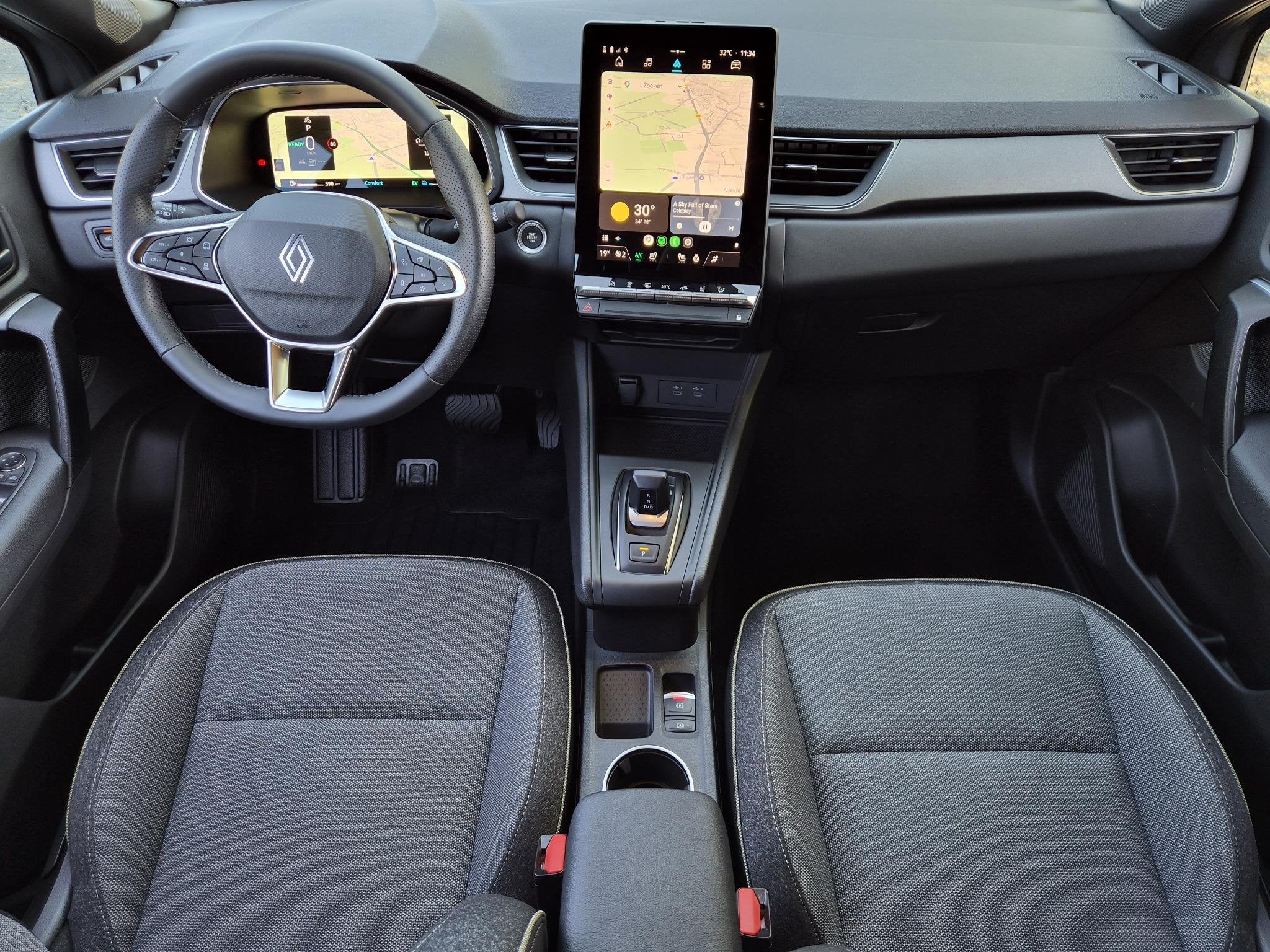 Renault Captur 1.8 E-Tech full hybrid 160 techno / Fabrieksg, Auto's, 4 cilinders, Leder en Stof, Bedrijf, Hybride Elektrisch/Benzine