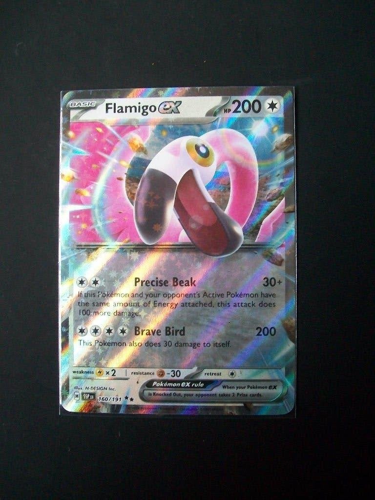 3861: Nieuwe Pokemon Kaart FLAMIGO EX HP 220 (160/191), Verzenden, Nieuw, Losse kaart, Foil
