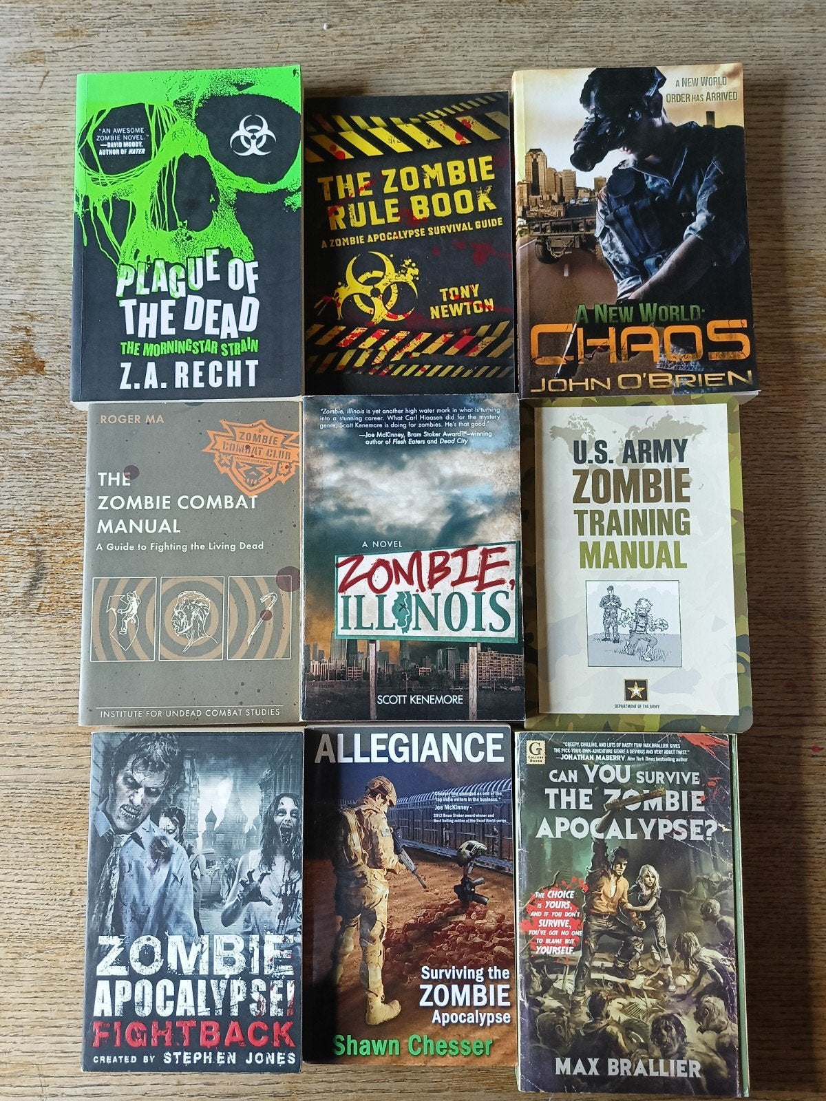 Zombieliteratuur Collectie: 9 Boeken over Zombies, Ophalen of Verzenden