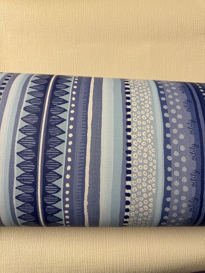 Blauw Strepen Behang – Living Walls 30533-3, Huis en Inrichting, Stoffering | Behang, Ophalen of Verzenden, Blauw
