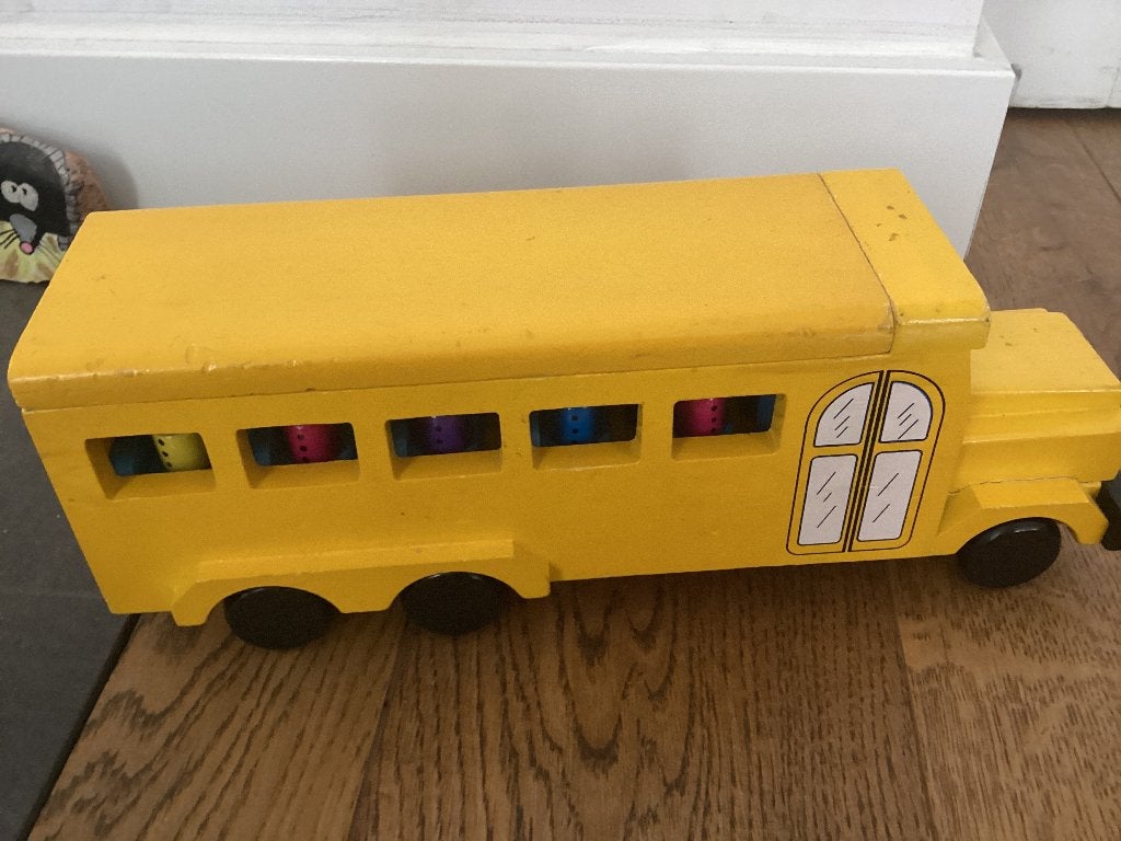 Houten schoolbus, Ophalen of Verzenden, Gebruikt, Duplo