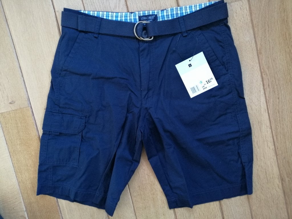 JOHN CABOT bermuda donker blauw maat L - nieuw -, Ophalen of Verzenden, Nieuw, Blauw, W33 - W34 (confectie 48/50)