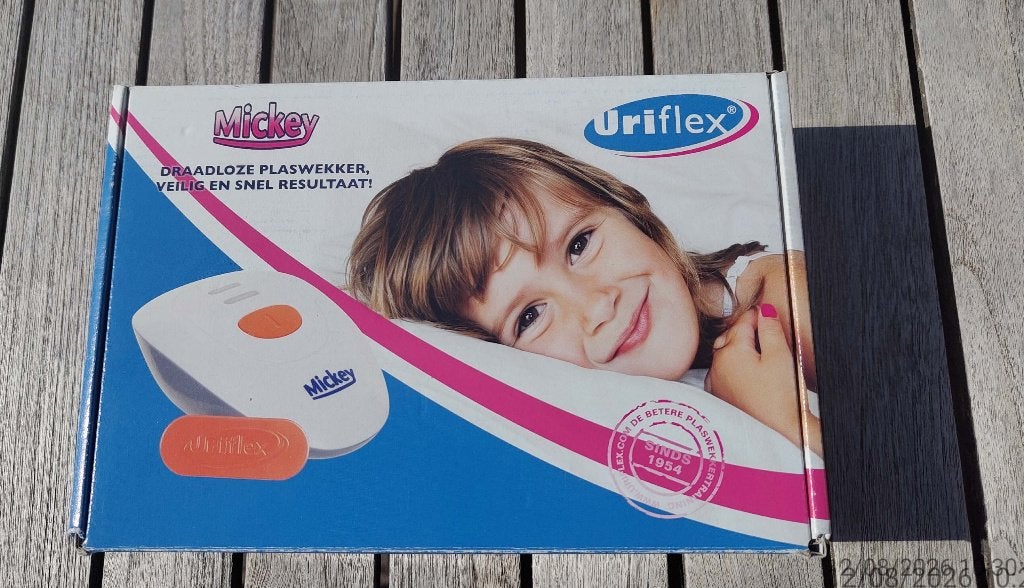 Uriflex Mickey Draadloze Plaswekker – Compleet Set, Ophalen of Verzenden, Gebruikt