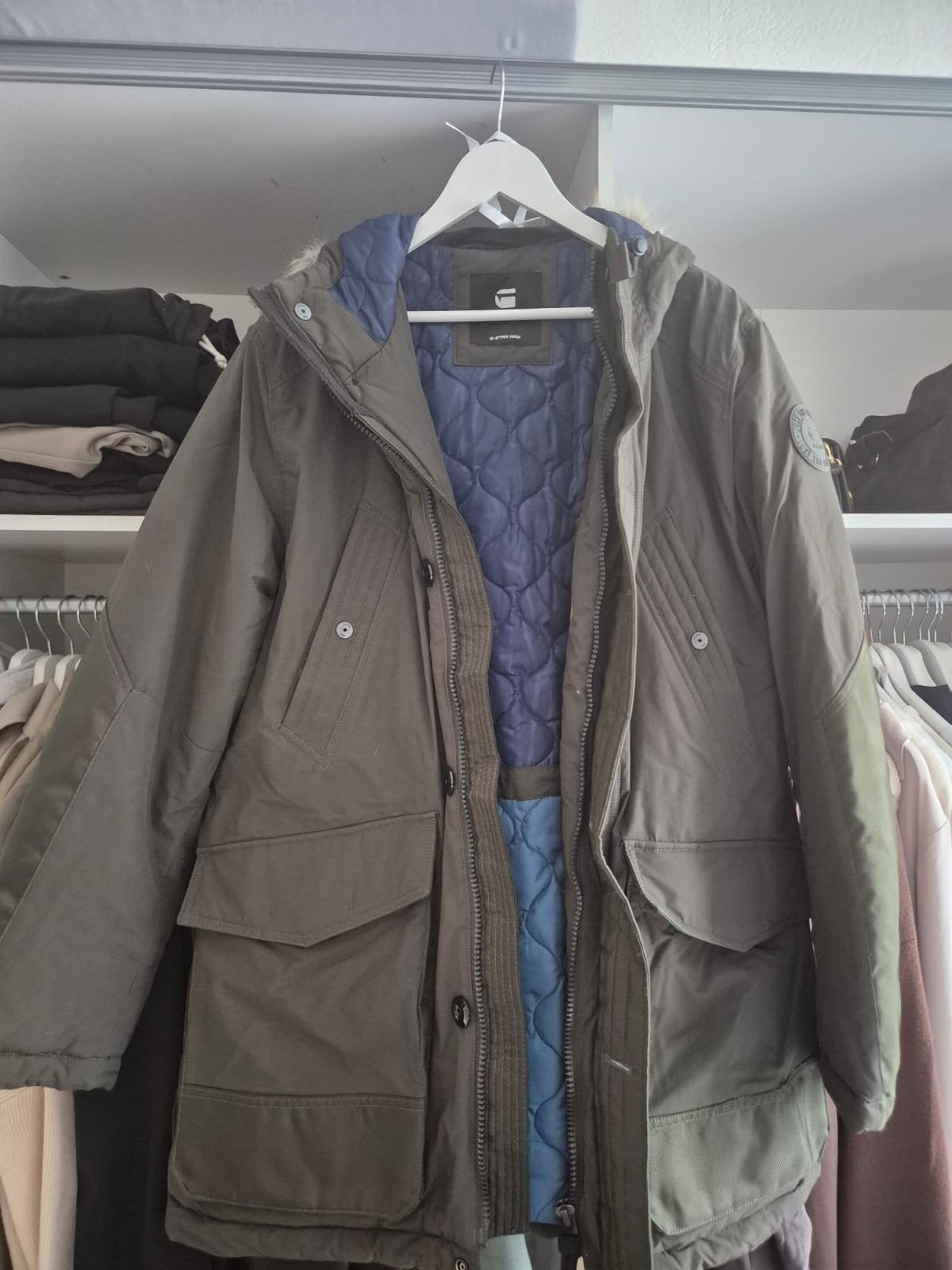 Mooie G-Star RAW winterjas - Maat L, Kleding | Heren, Ophalen, Maat 52/54 (L), Zo goed als nieuw, Groen