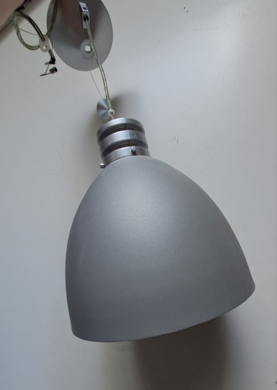 Antraciet lamp met grote fitting, Ophalen, Gebruikt, Kunststof, E27 (groot)