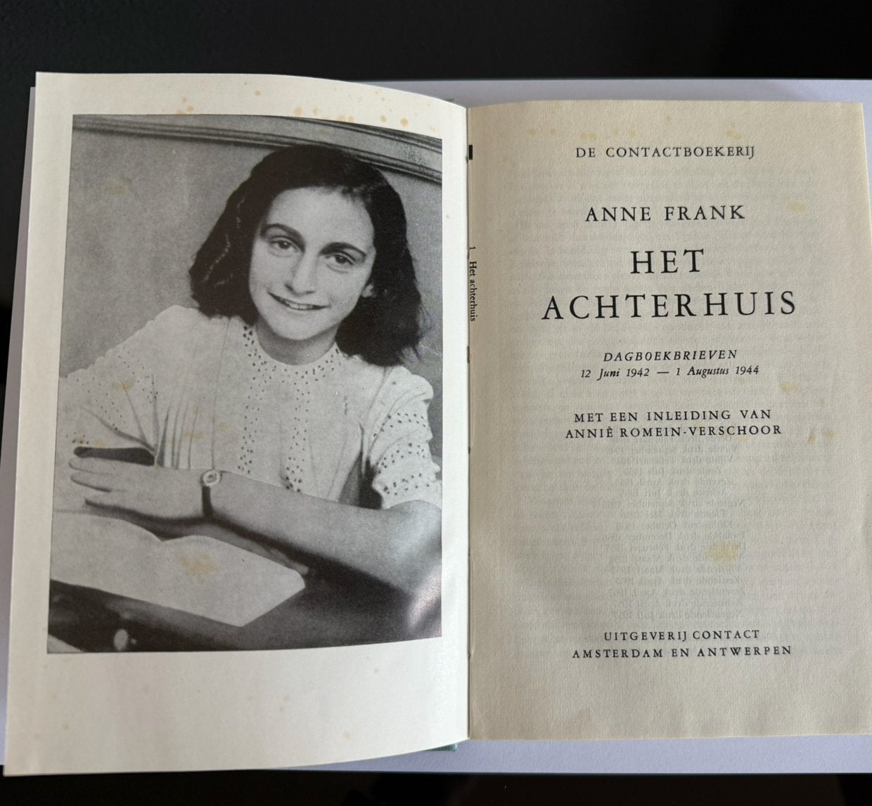 Het Achterhuis van Anne Frank 1957, Ophalen of Verzenden, 19e eeuw, Gelezen