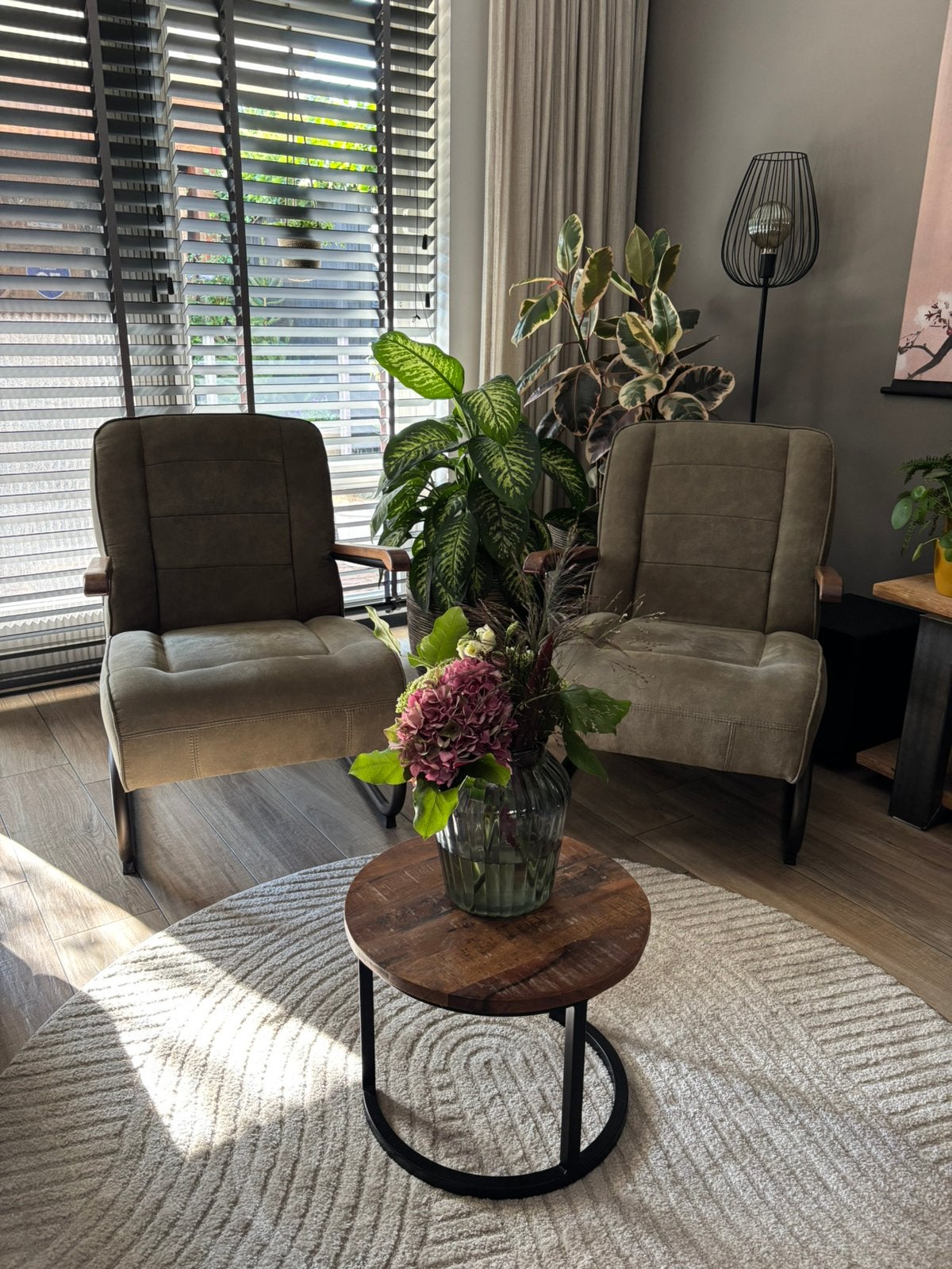 Fauteuil Ivar olijfgroen 2 stuks, Ophalen, Minder dan 75 cm, Zo goed als nieuw, Stof