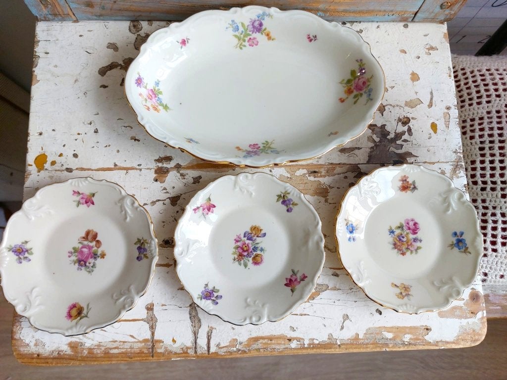 Vintage romantisch setje Bavaria / Spenzo, Ophalen of Verzenden