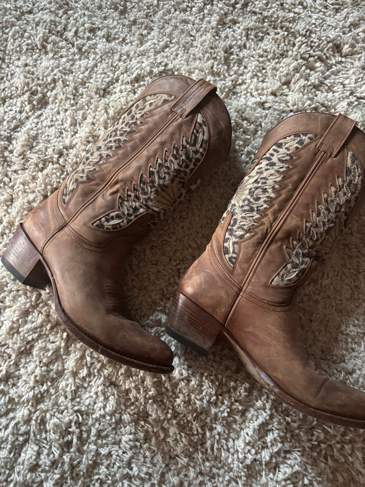 Sendra laarzen met tijgerprint maat 39, Hoge laarzen, Bruin, Ophalen of Verzenden, Gedragen