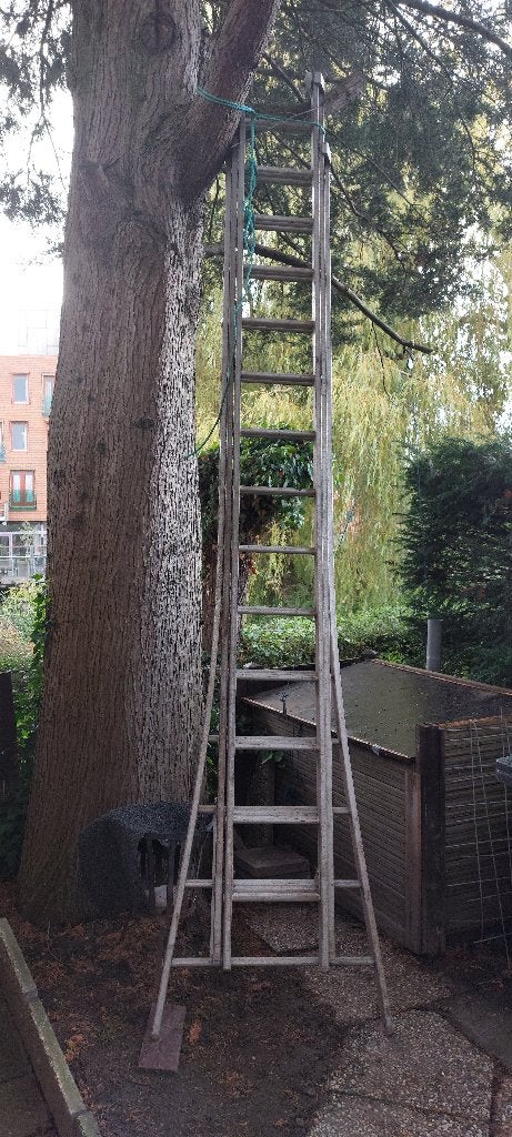 3 delige ladder, Ophalen, Gebruikt, Ladder, Opvouwbaar of Inschuifbaar