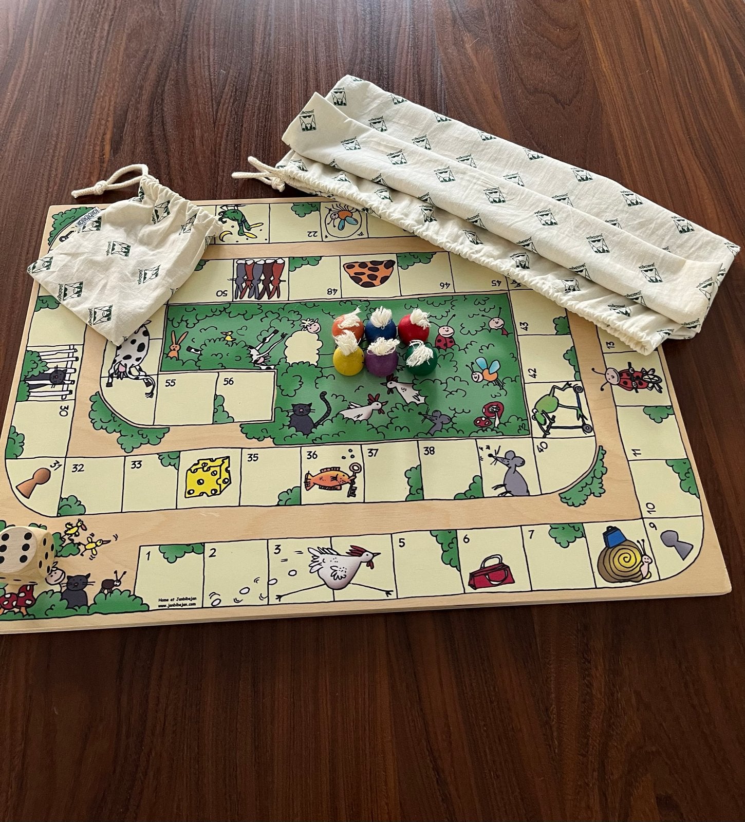 Janbibejan Beestenboel Houten Bordspel, Een of twee spelers, Ophalen, Zo goed als nieuw
