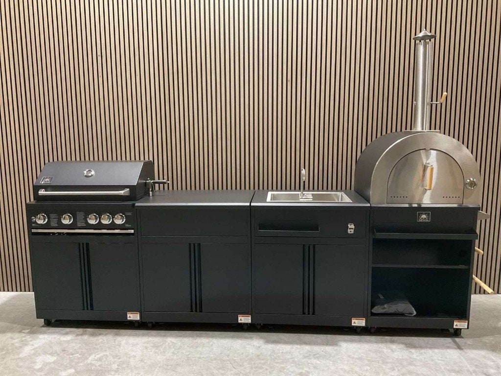 SolCocina 4 Delige Buitenkeuken met bbq en pizza oven‼️