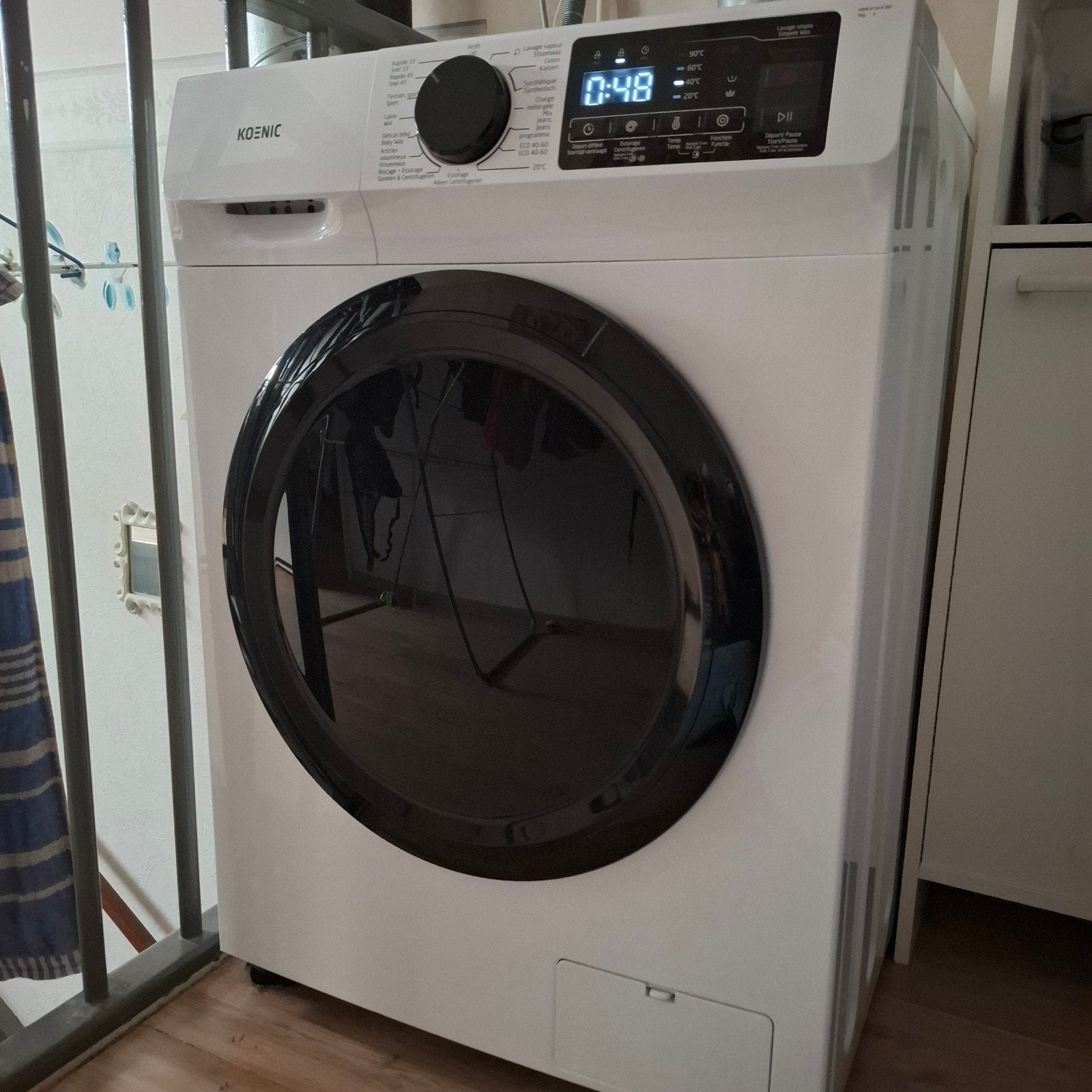 Koenic wasmachine - Zo goed als nieuw, Witgoed en Apparatuur, Ophalen, Zo goed als nieuw, 85 tot 90 cm, 1200 tot 1600 toeren